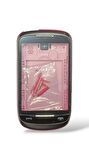 Samsung S3850 Kasa Samsung S3850 Corby 2 Uyumlu Pembe Renk Orta Kasa Ön Arka Kapak Tuş Takımı 