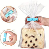 Microcase Plastik Poşet Saklama Malzemesi Ağız kapama Aleti Kıskacı - AL5306 20 Adet