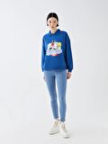 Polo Yaka Sylvester ve Tweety Baskılı Kadın Sweatshirt