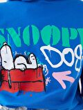 Snoopy Baskılı Uzun Kollu Kadın Hoodie