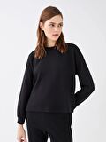 Bisiklet Yaka Oversize Kadın Sweatshirt