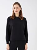 Bisiklet Yaka Oversize Kadın Sweatshirt