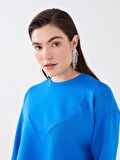 Bisiklet Yaka Oversize Kadın Sweatshirt