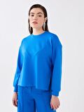 Bisiklet Yaka Oversize Kadın Sweatshirt