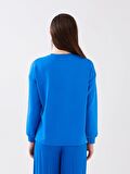 Bisiklet Yaka Oversize Kadın Sweatshirt