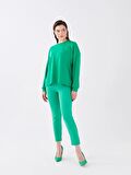 Bisiklet Yaka Oversize Kadın Sweatshirt