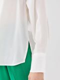 Düz Uzun Kollu Oversize Kadın Gömlek