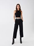 Standart Fit Düz Gabardin Kadın Pantolon