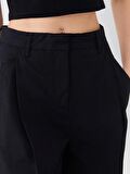 Standart Fit Düz Gabardin Kadın Pantolon