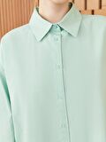 Düz Uzun Kollu Oversize Poplin Kadın Gömlek Tunik