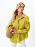 Düz Uzun Kollu Oversize Kadın Gömlek