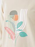 Bisiklet Yaka Baskılı Uzun Kollu Kadın Sweatshirt Tunik