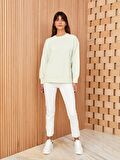 Bisiklet Yaka Oversize Kadın Sweatshirt