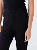 Dar Fit Düz Geniş Paça Kadın Pantolon