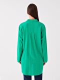 Düz Uzun Kollu Kadın Gömlek Tunik