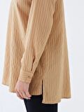 Düz Uzun Kollu Oversize Kadın Gömlek Tunik