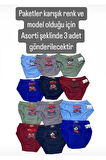 GMŞ Asorti Karışık Renk ve Model 3lü Erkek Çocuk  Slip Set 3111
