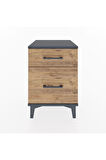 Hyperion Komodin 2 Çekmeceli 44x44x64 Antrasit-Çam