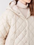 Kapüşonlu Kapitone Oversize Kadın Şişme Mont