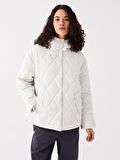 Kapüşonlu Kapitone Oversize Kadın Mont