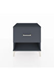 Hyperion Komodin Tek Çekmeceli 60x44x64 Antrasit-Antrasit