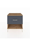 Hyperion Komodin Tek Çekmeceli 60x44x64 Çam-Antrasit
