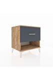 Hyperion Komodin Tek Çekmeceli 60x44x64 Çam-Antrasit