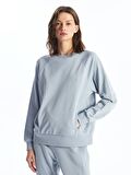 Bisiklet Yaka Oversize Kadın Sweatshirt