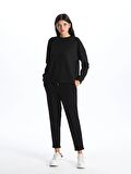 Bisiklet Yaka Oversize Kadın Sweatshirt