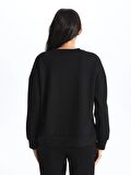 Bisiklet Yaka Oversize Kadın Sweatshirt