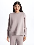 Bisiklet Yaka Oversize Kadın Sweatshirt