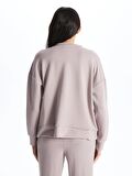 Bisiklet Yaka Oversize Kadın Sweatshirt