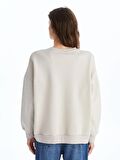 Bisiklet Yaka Oversize Kadın Sweatshirt