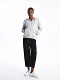 Kapüşonlu Oversize Kadın Fermuarlı Sweatshirt