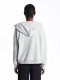 Kapüşonlu Oversize Kadın Fermuarlı Sweatshirt