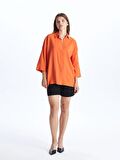 Düz Uzun Kollu Oversize Kadın Gömlek