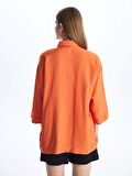 Düz Uzun Kollu Oversize Kadın Gömlek