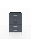 Hyperion Komodin 5 Çekmeceli 60x44x96 Antrasit-Antrasit