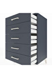Hyperion Komodin 5 Çekmeceli 60x44x96 Antrasit-Antrasit