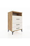 Hyperion Komodin Tek Raflı 3 Çekmeceli 60x44x96 Çam-Aytaşı