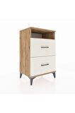 Hyperion Komodin Tek Raflı 2 Çekmeceli 60x44x96 Çam-Aytaşı