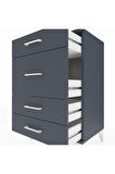 Hyperion Komodin 4 Çekmeceli 60x44x96 Antrasit-Antrasit
