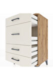 Hyperion Komodin 4 Çekmeceli 60x44x96 Çam-Aytaşı