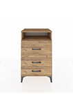 Hyperion Komodin Tek Raflı 3 Çekmeceli 60x44x96 Çam-Çam