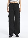Standart Fit Gabardin Kadın Kargo Pantolon