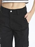 Standart Fit Gabardin Kadın Kargo Pantolon