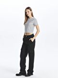 Standart Fit Gabardin Kadın Kargo Pantolon