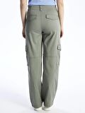 Standart Fit Gabardin Kadın Kargo Pantolon