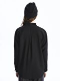 Düz Uzun Kollu Oversize Kadın Gömlek