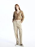 Standart Fit Gabardin Kadın Kargo Pantolon